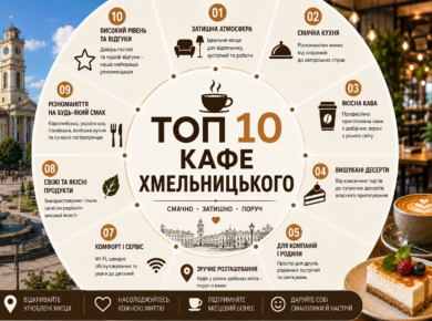 ТОП 10 кафе Хмельницького: рейтинг, відгуки та як обрати